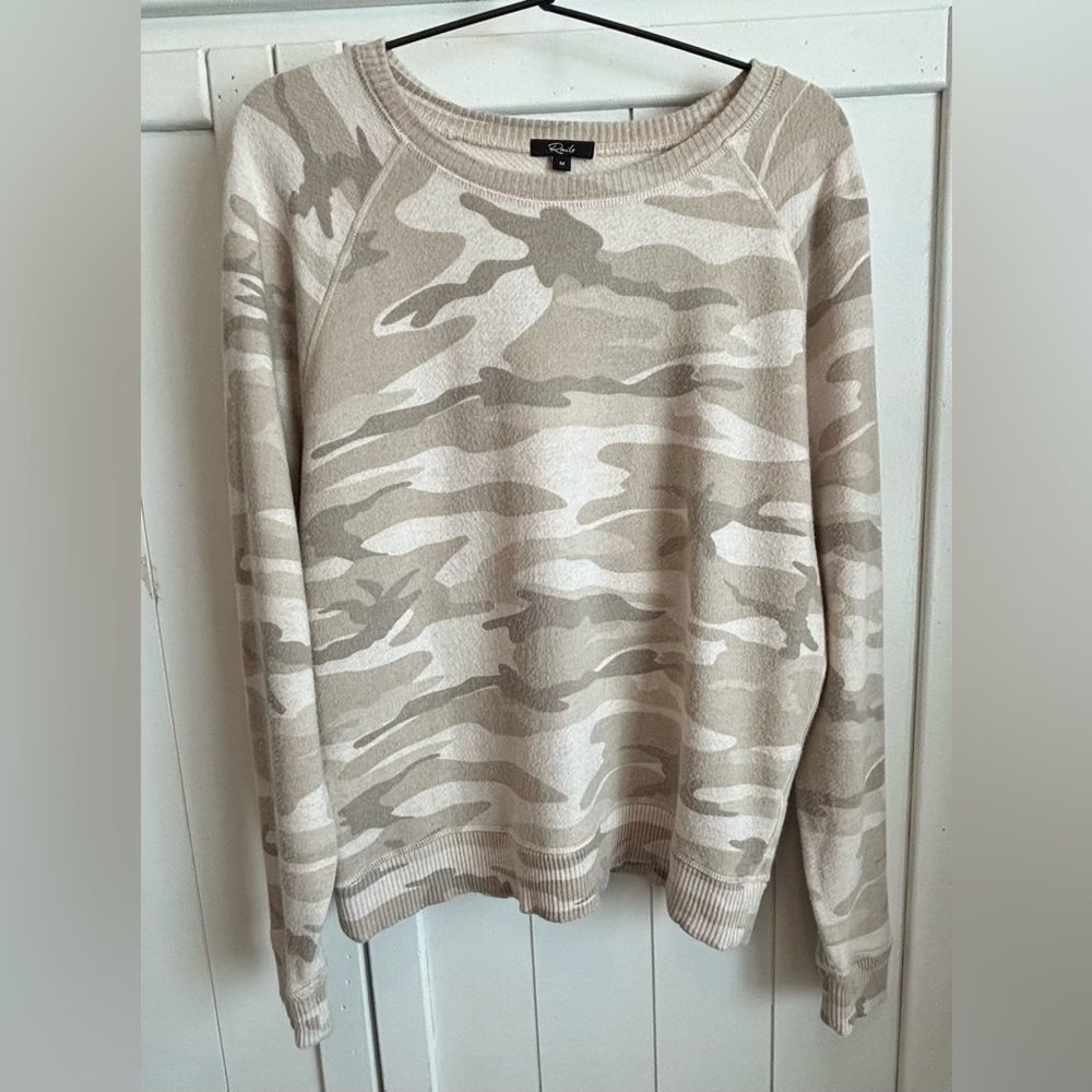 Rails Cream and Tan Camouflage Crew Neck Sweater - Picture 4 of 11
